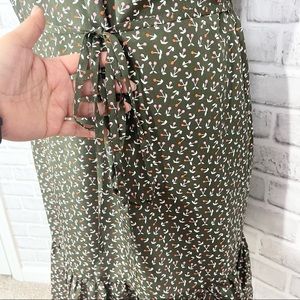 Boden Black and White Floral Midi Dress